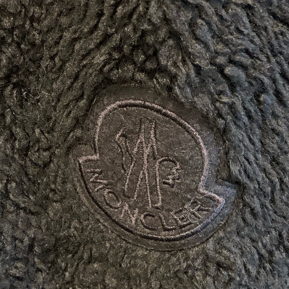 Moncler ‘Freak’ Slogan Intarsia Fleece Hoodie Men Size Large Kangaroo Pocket - Picture 8 of 15